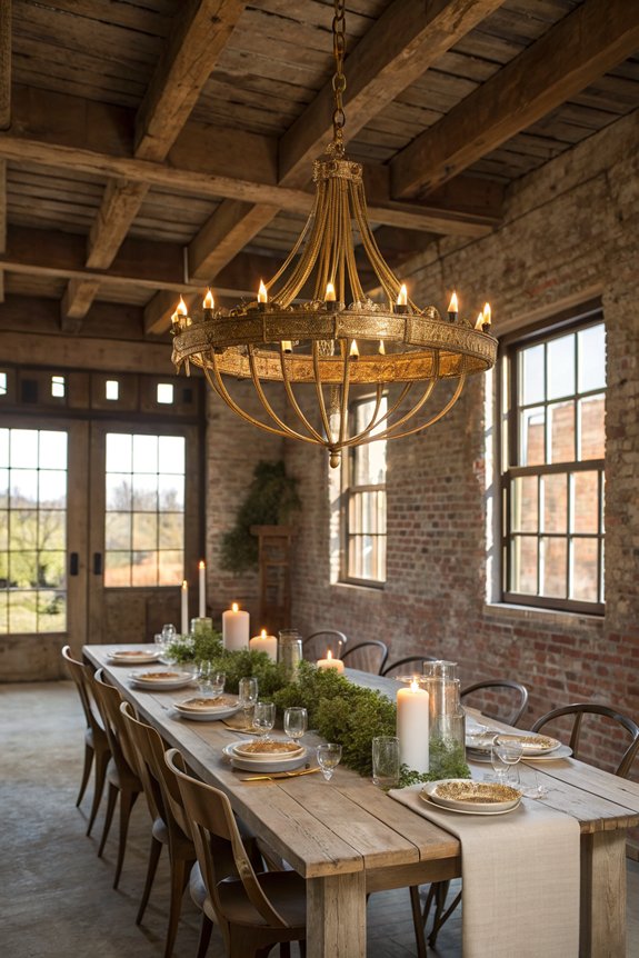 rustic gold chandelier elegance