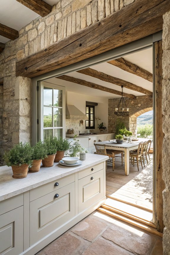 rustic kitchen pass through ideas