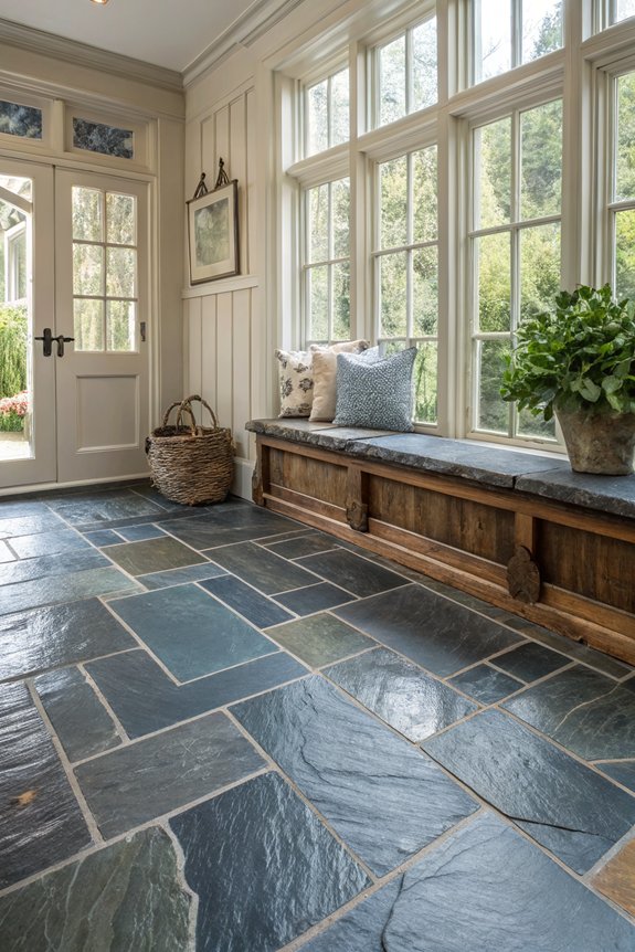 rustic slate flooring elegance