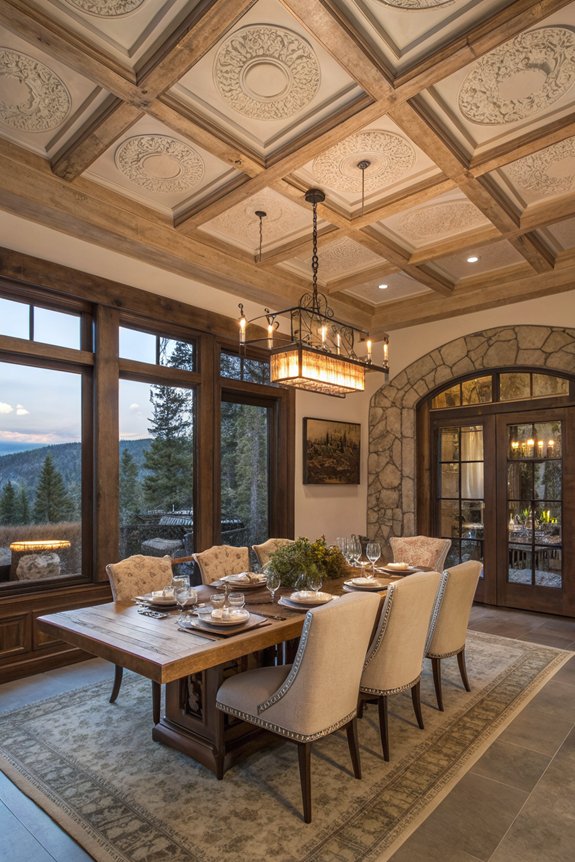 rustic warmth with beams