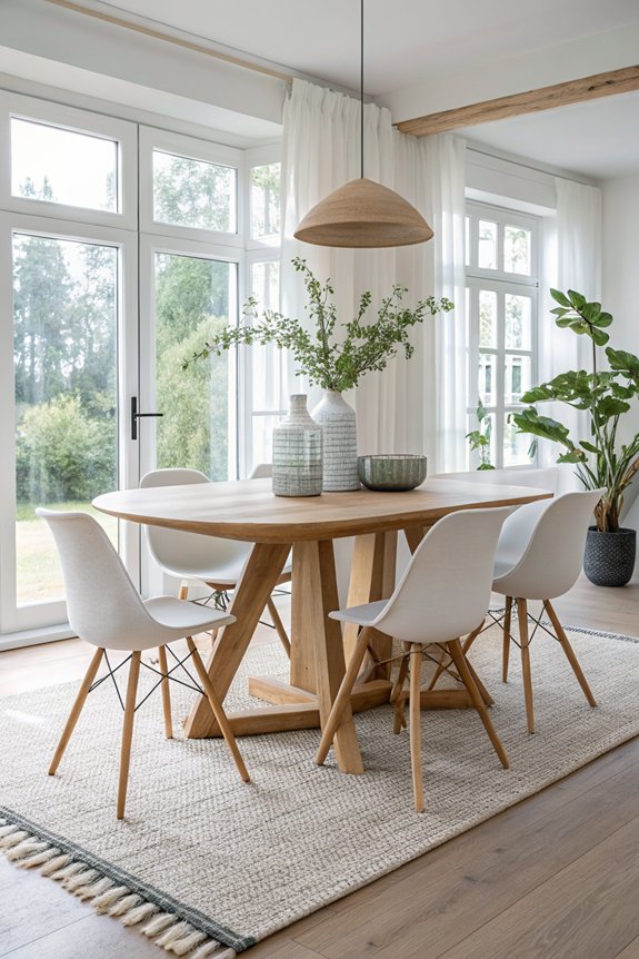 scandinavian minimalist dining tables