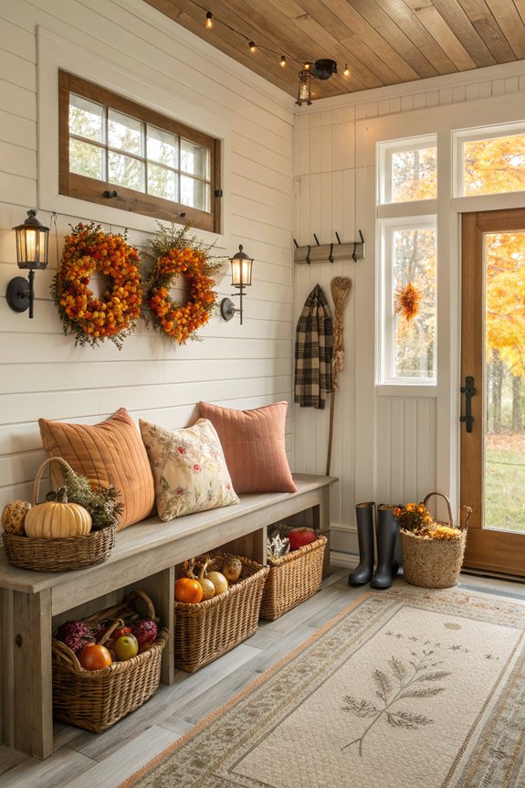 seasonal decor for mudroom