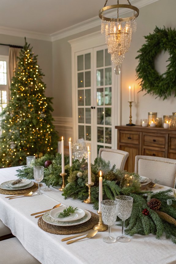 seasonal greenery christmas decor