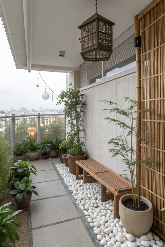 serene balcony zen garden