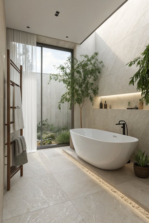 serene clutter free bathroom oasis
