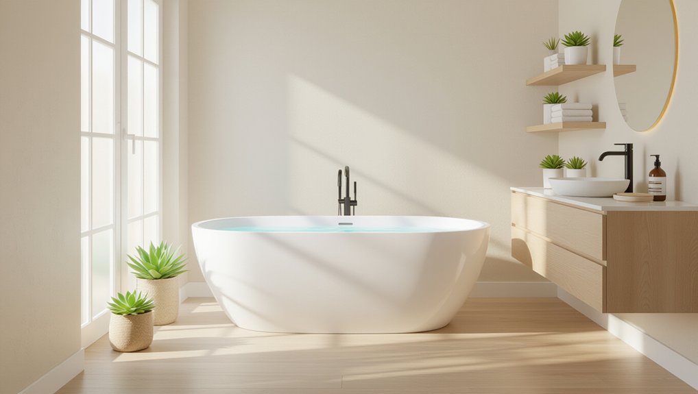 serene minimalist bathroom designs