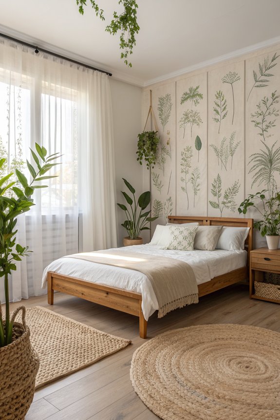 serene minimalist garden bedroom