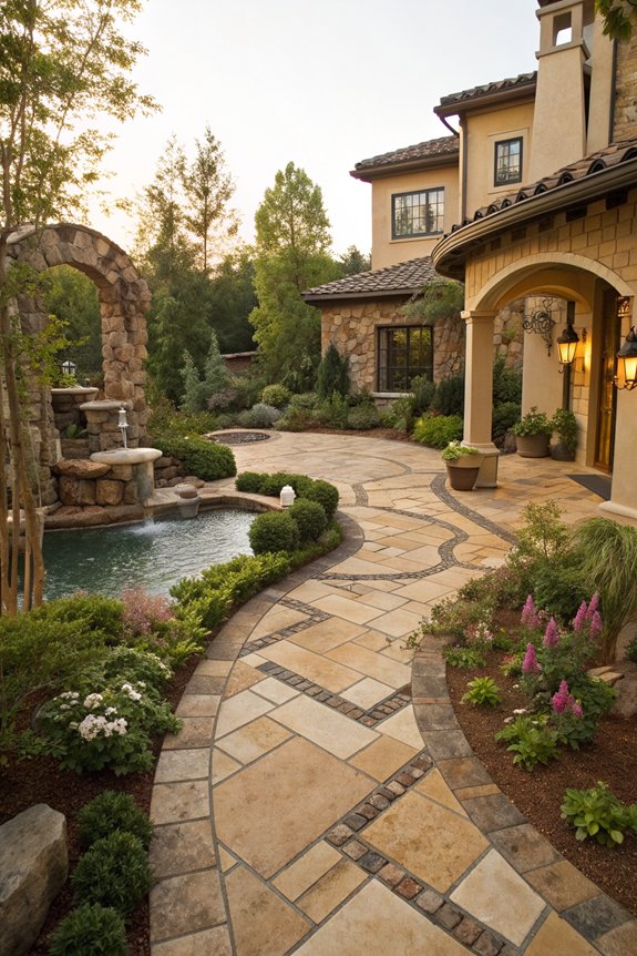 serene water features incorporated