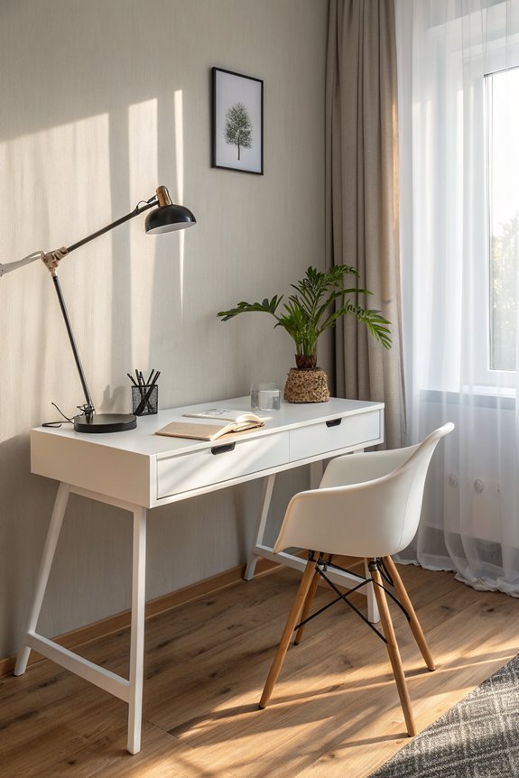 sleek functional minimalist desks