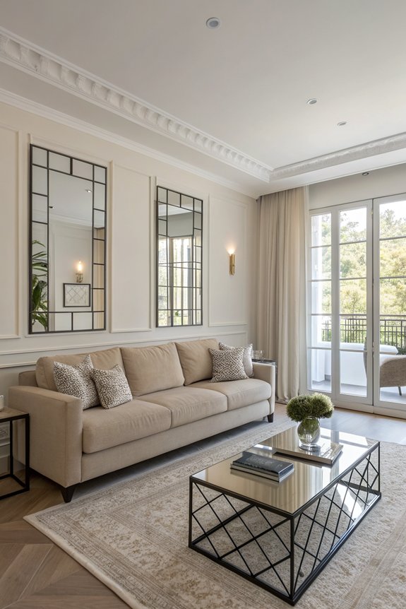 sleek minimalist mirror designs