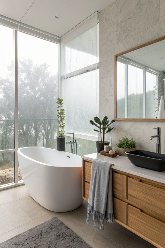 sleek modern bathroom accessories