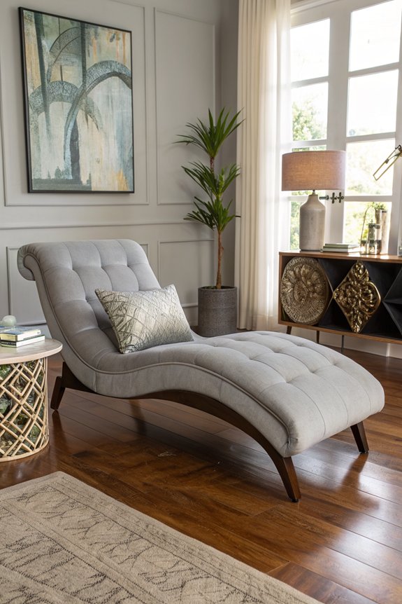 sleek modern chaise lounges