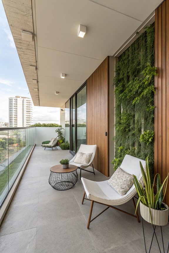 sleek uncluttered patio design