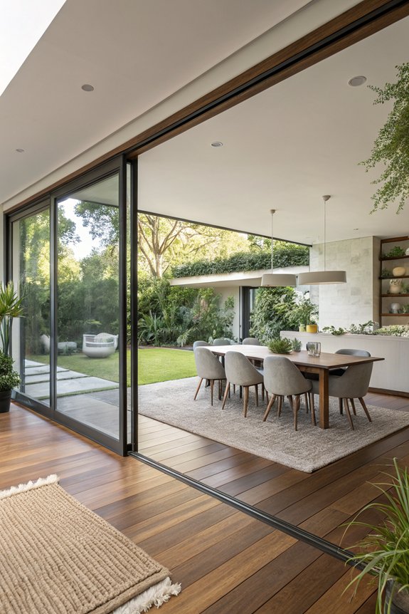 sliding doors enhance flow