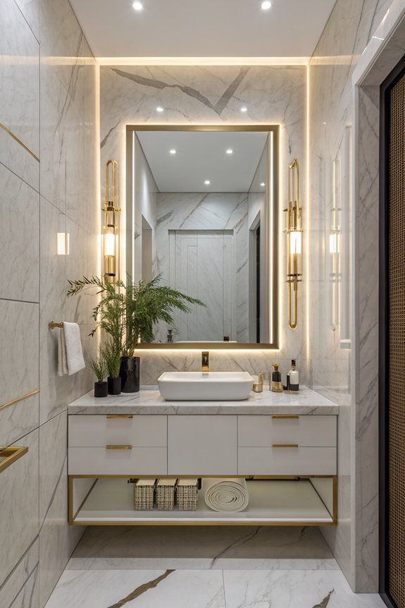 space saving wall mounted mirrors