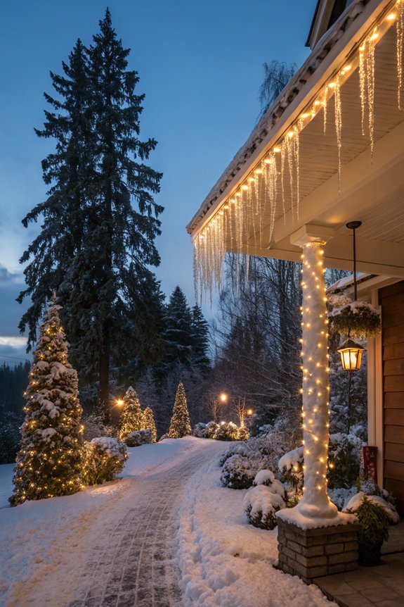 sparkling holiday garden lights
