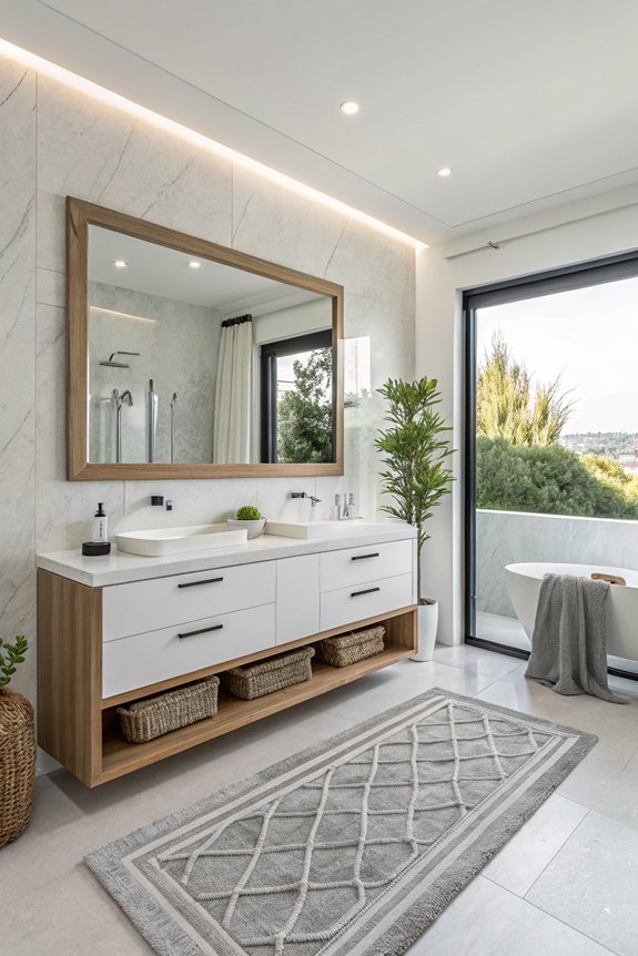 strategic mirror placement enhances space