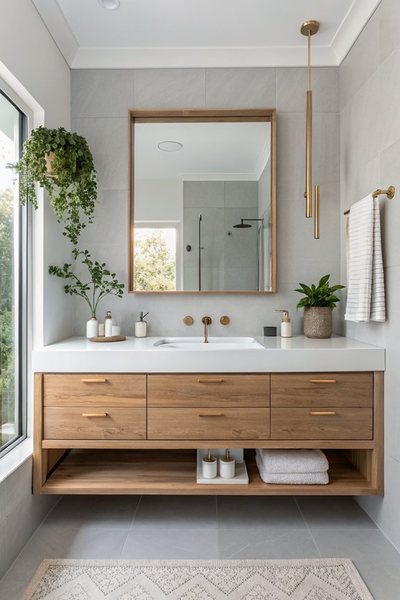 streamlined minimalist bathroom design