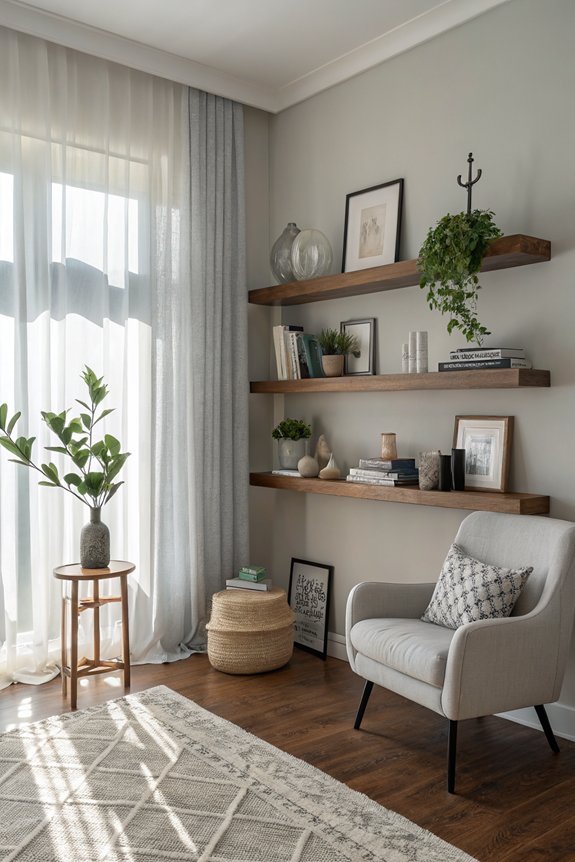 stylish and functional decor display