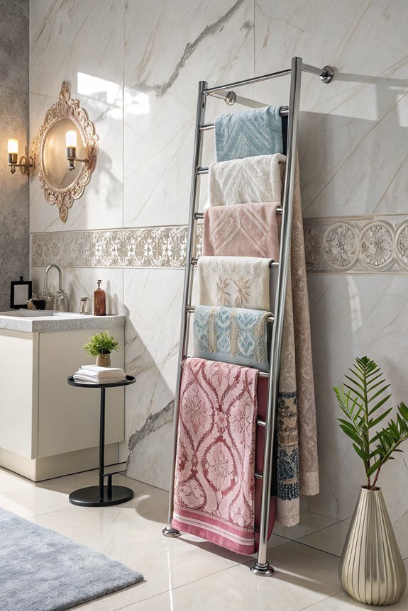 stylish bathroom towel organization