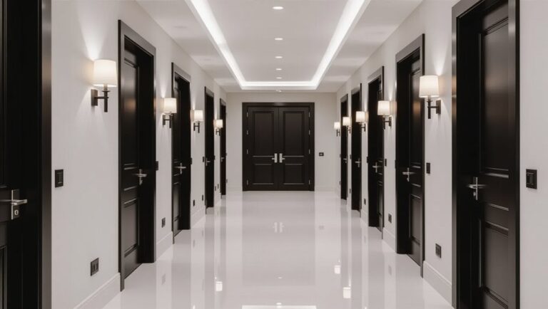 stylish black bedroom doors