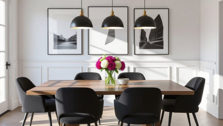 stylish black chairs dining