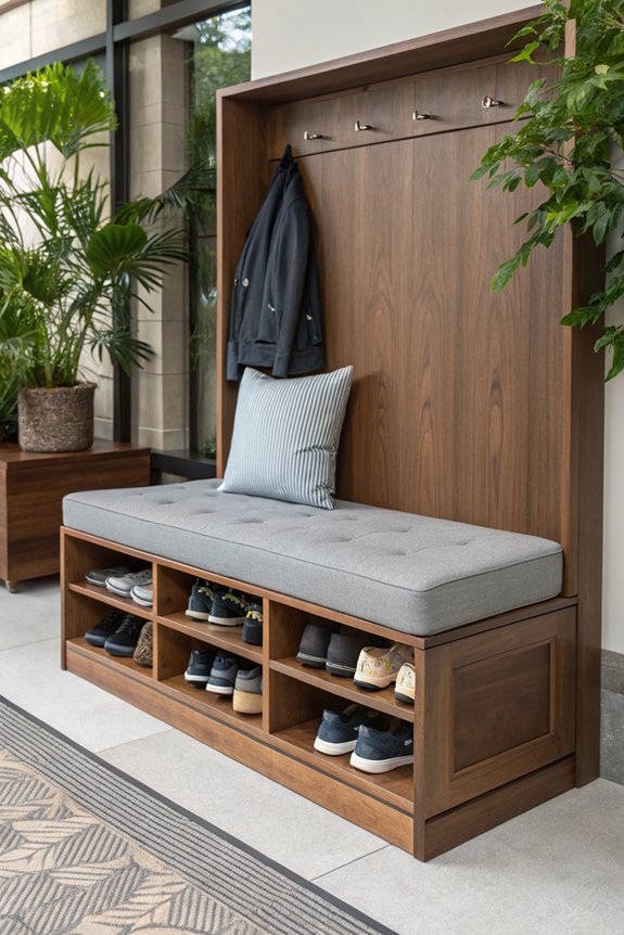 stylish concealed shoe storage
