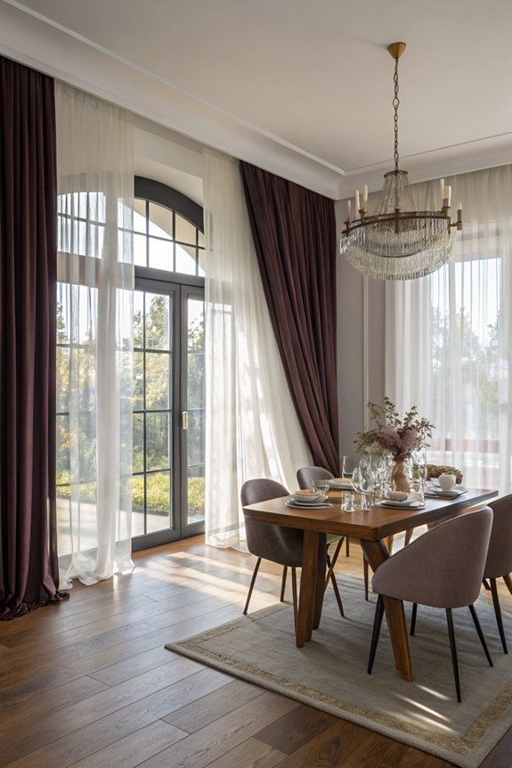 stylish dining zone curtains