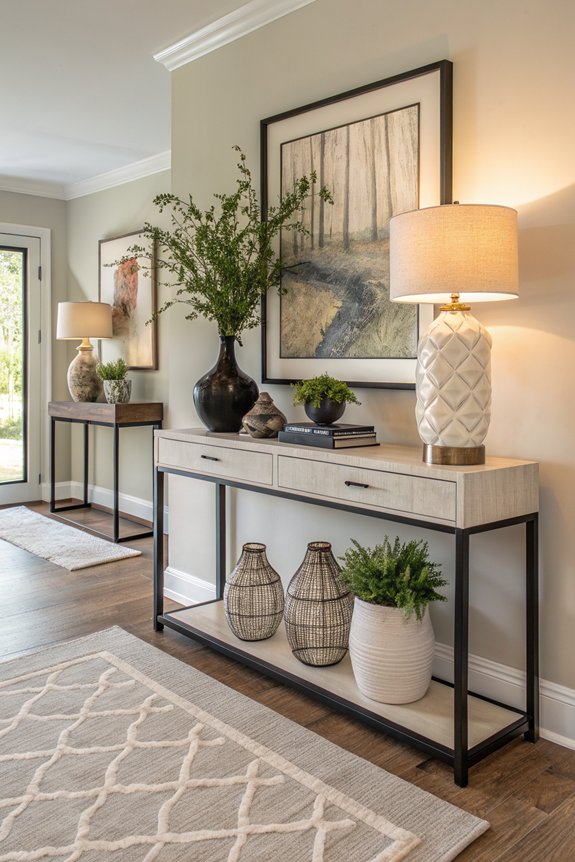 stylish functional console table