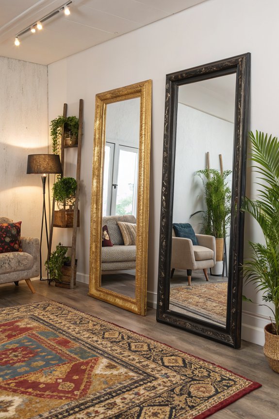 stylish functional floor mirrors