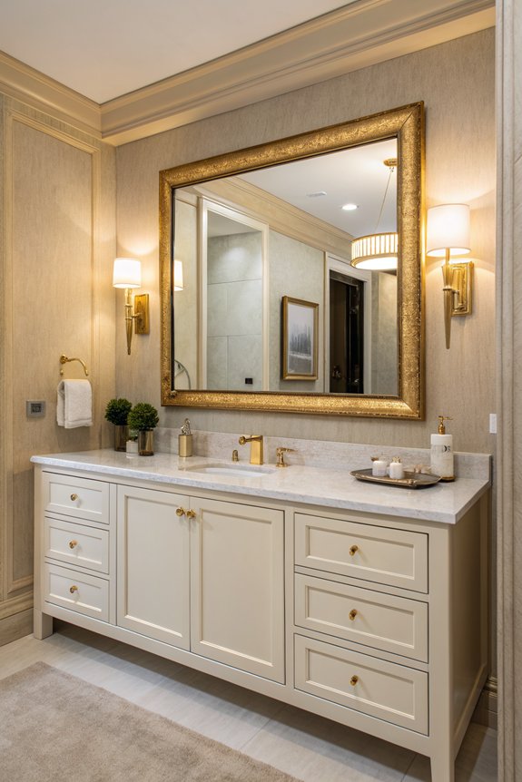 stylish functional mirrored cabinets