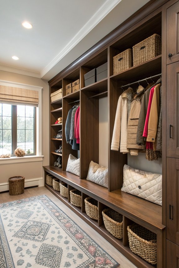 stylish functional mudroom storage