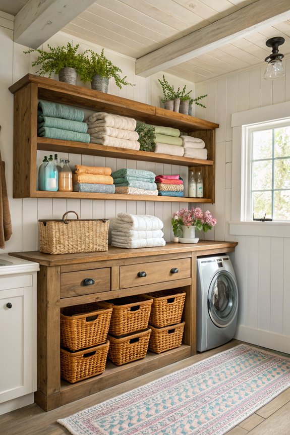 stylish functional open shelving