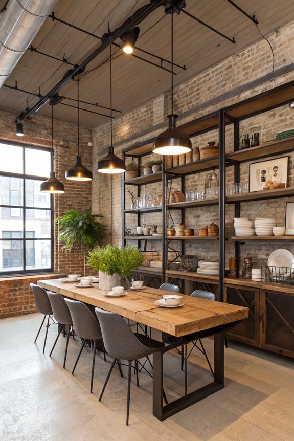 stylish functional open shelving