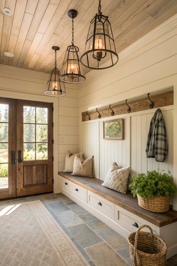 stylish lighting for mudroom