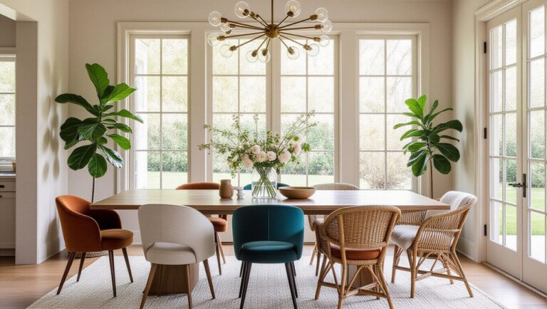 stylish mixed dining chairs
