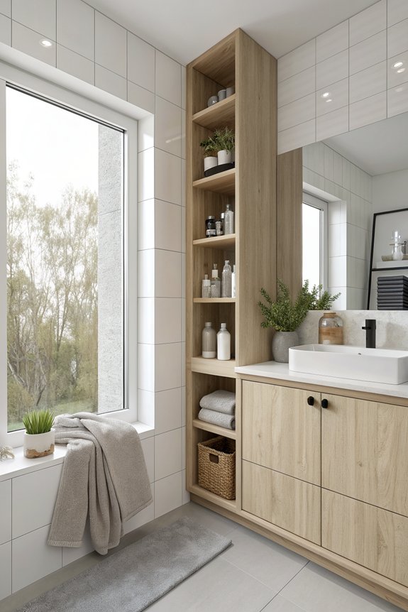 stylish open shelving storage