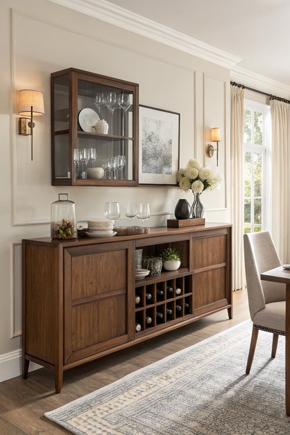 stylish open shelving storage