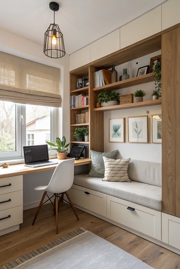 stylish productive workspace nook