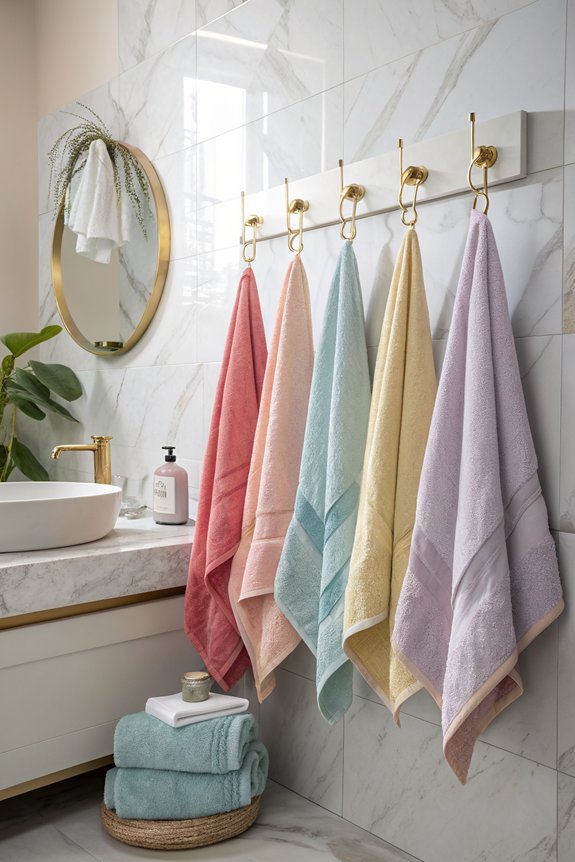 stylish towel hook displays