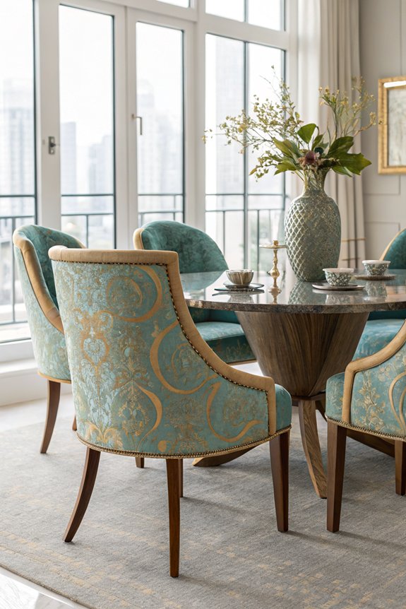 stylish upholstered dining chairs