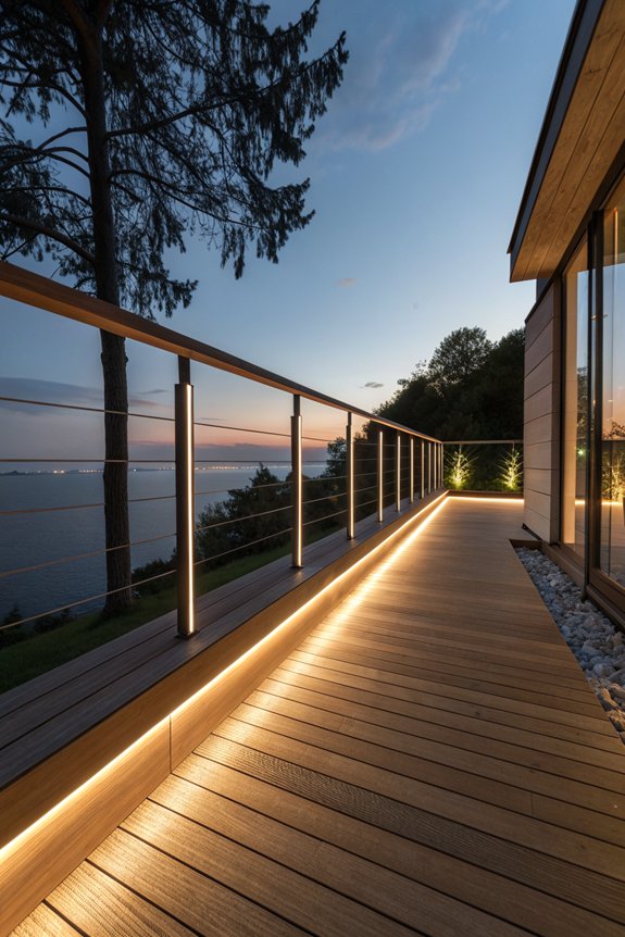 subtle led railing illumination