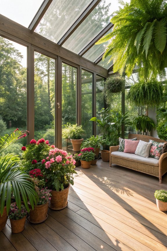 sunlit indoor nature retreat