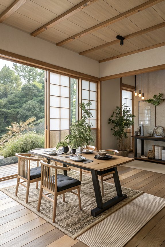 sustainable japandi dining aesthetics