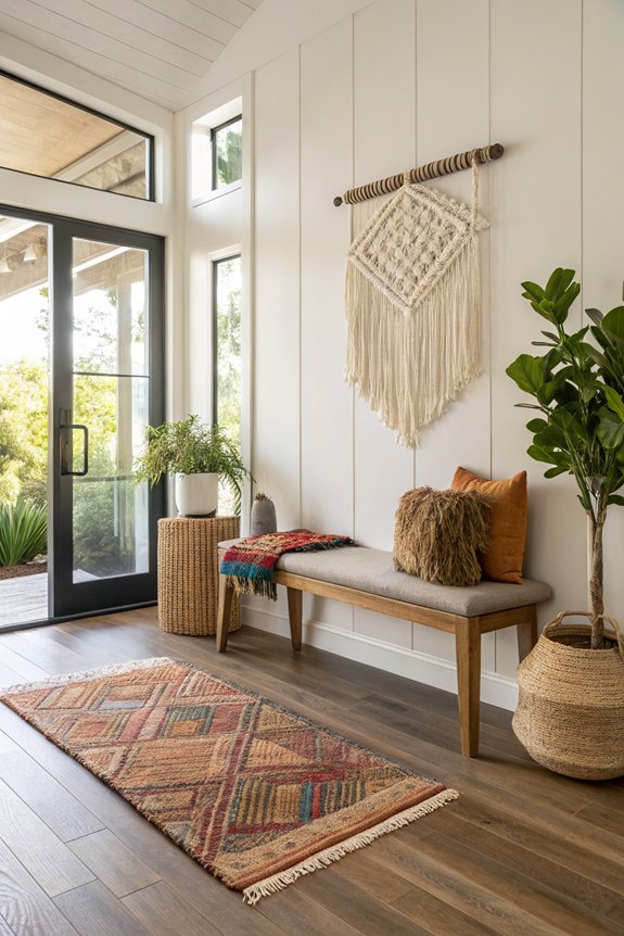 textiles enhance entryway warmth