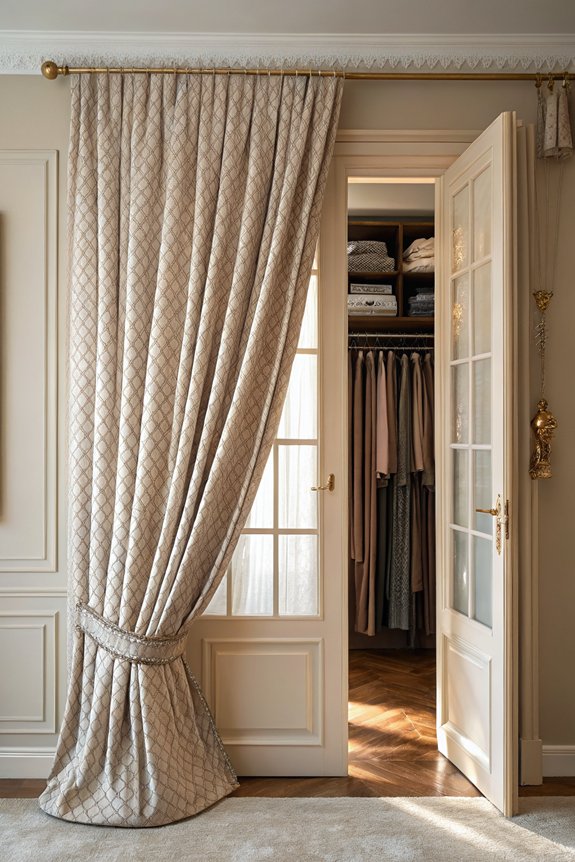 textured curtains enhance decor
