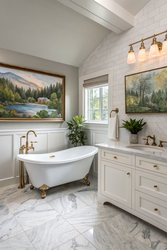 transform bathroom with artwork