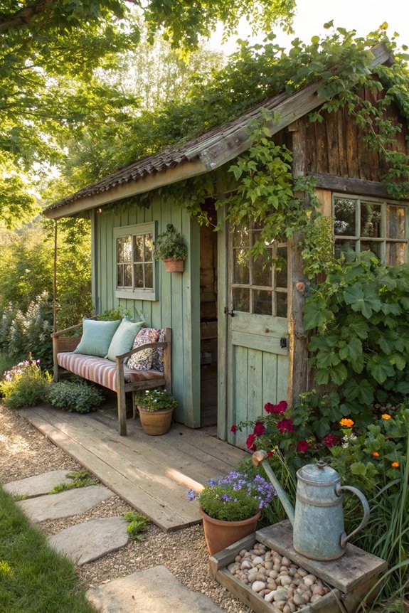 transform shed into retreat
