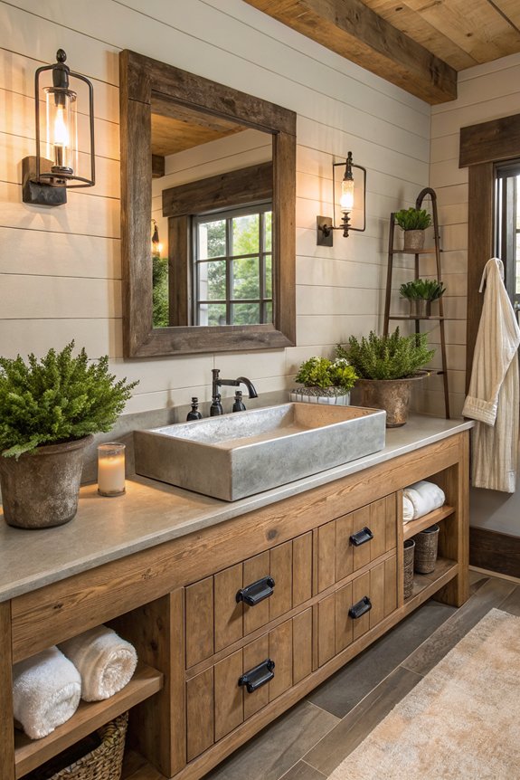 trough sink bathroom centerpiece