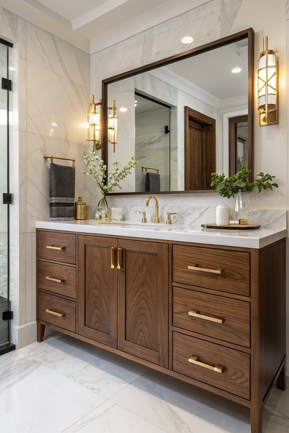 unique hardware enhances vanities